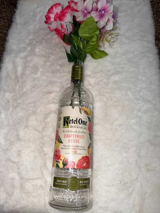 Other - Ketel One Botanical Grapefruit & Rose Vodka Bottle - Pink & Green Label